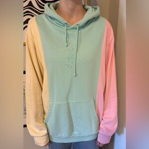 Teddy Fresh Mint, Yellow, and Pink Colorblock Hoodie